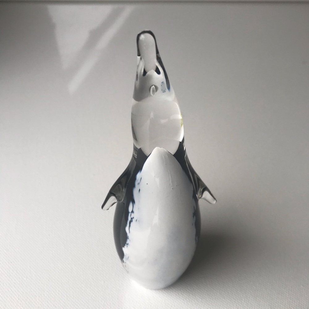 Vintage Scandinavian Art Glass Penguin by FM Konstglas Ronneby, Sweden